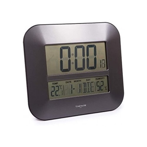 RELOJ PARED TIMEMARK M7 GRIS DIGITAL 24X27CMS